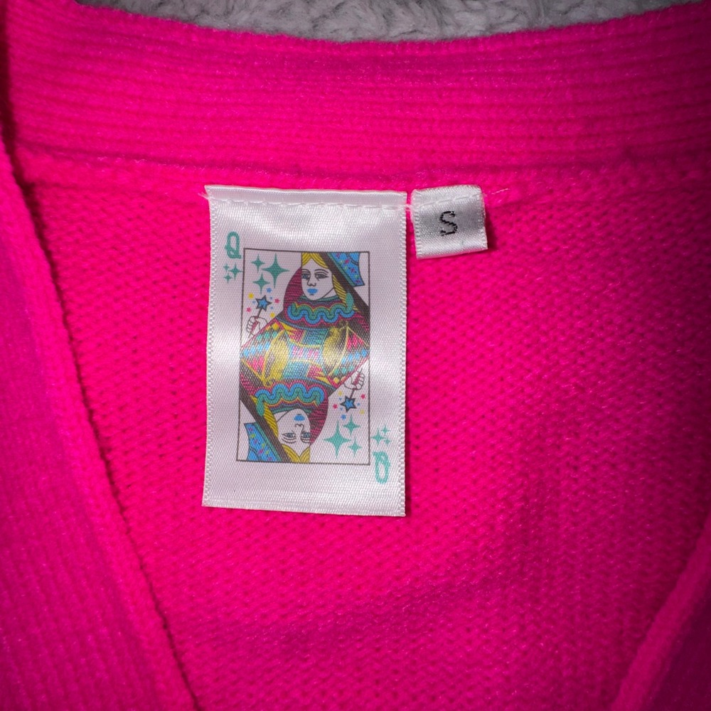 Queen of Sparkles Pink Chihuahua Sequin Cardigan Sweater Sombrero Maraca Small - Picture 5 of 13